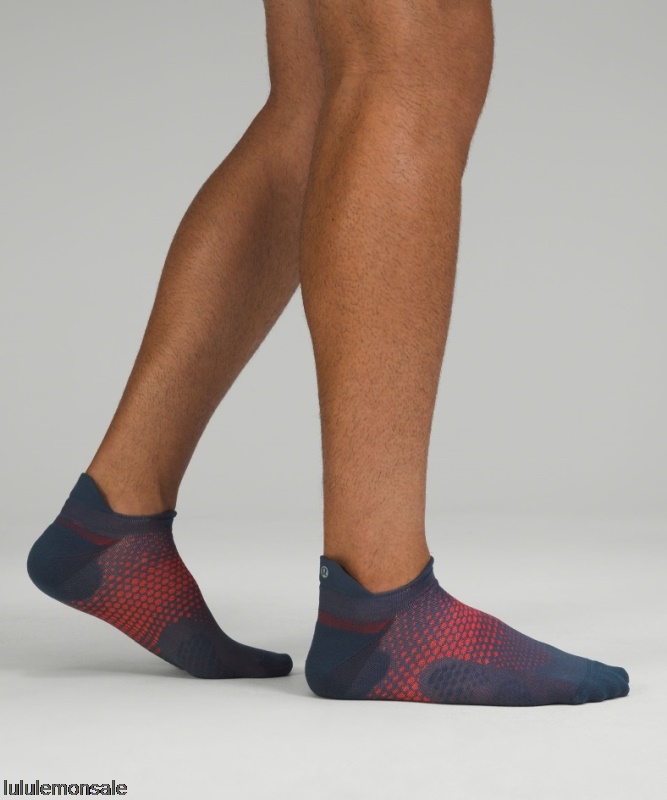 Lululemon Deutschland DELULU920 | Iron Blue Macropillow Tab Laufsocke Mittlere Dämpfung